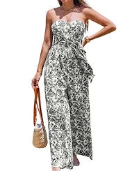 Cupshe Women's Noir Enchantment Floral Jumpsuit