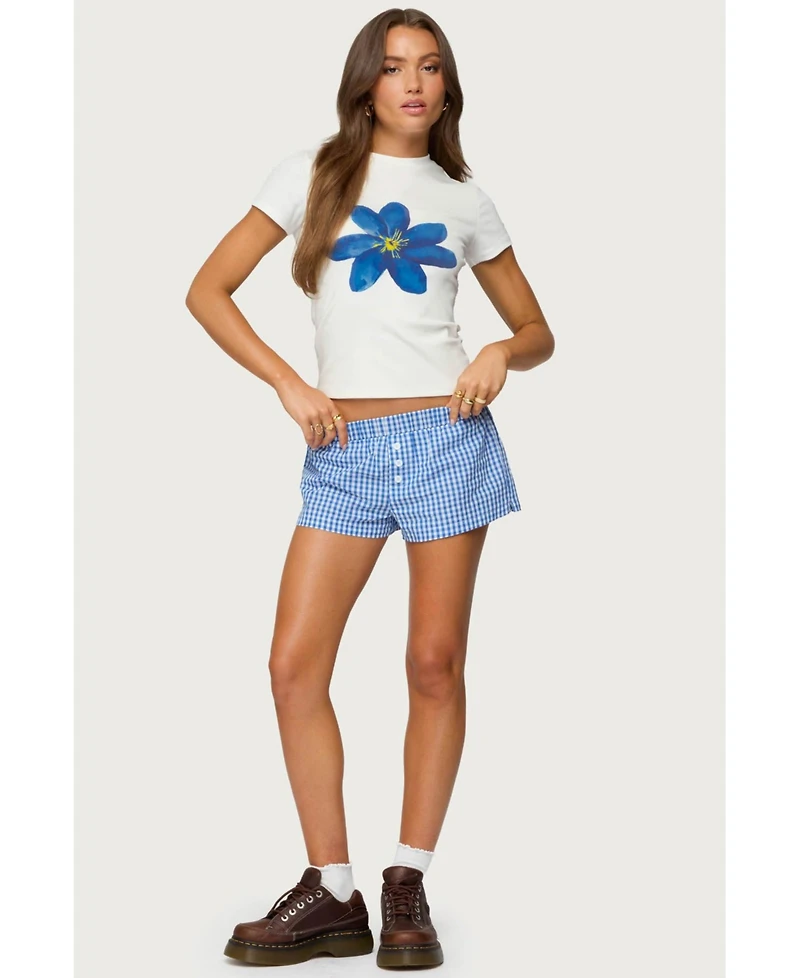 Edikted Women's Marelle Flower Graphic T Shirt