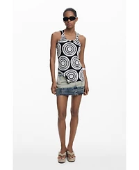 Desigual Women's Sleeveless spiral T-shirt