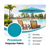 9 Feet Round Patio Umbrella with 18 Fiberglass Ribs