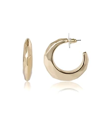 Bcbg Textured Croissant Hoop Earrings