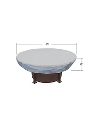 Mondawe Fits 48" to 55" Dia x 12"H 48" Round Fire Pit / Ottoman Protective Cover