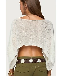 Edikted Womens Laline Oversized Knit Crop Top