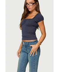 Edikted Women's Stefania Polka Dot Top
