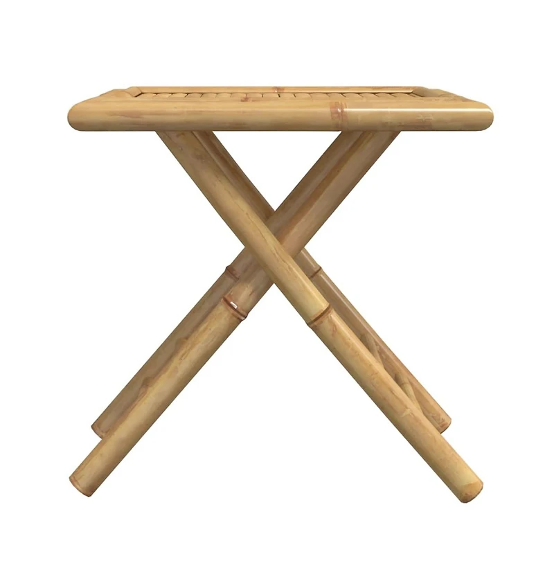 vidaXL Folding Patio Table 17.7"x17.7"x17.7" Bamboo