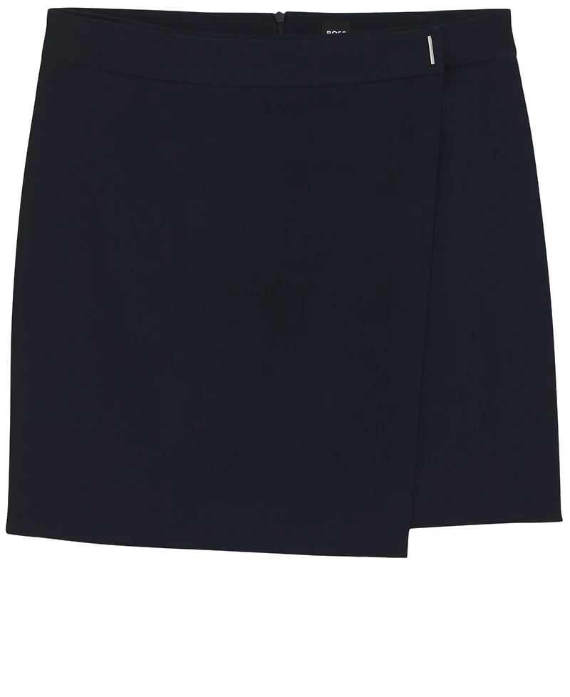 Boss by Hugo Women's Wrap Front Crepe Mini Skirt