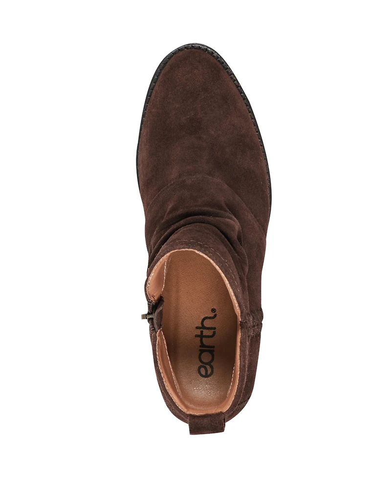 Earth Women's Chandy Ruched Block Heel Booties