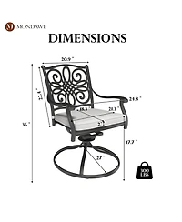 Mondawe Outdoor Swivel Dining Armchair