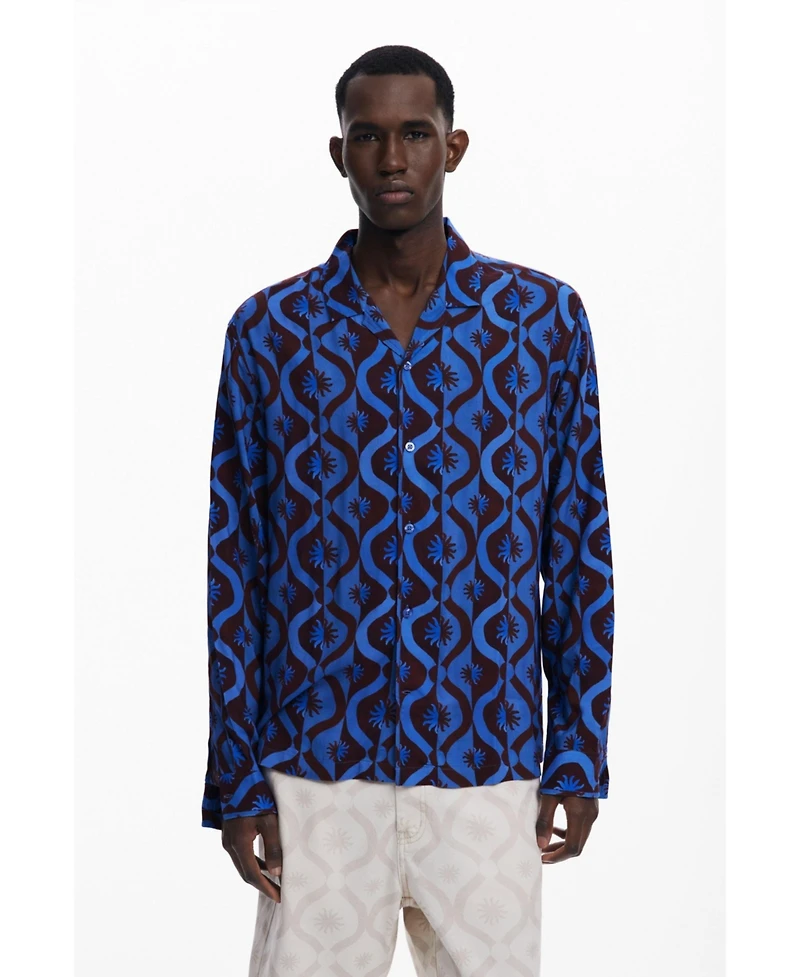 Desigual Men's Long-sleeve shirt with suns