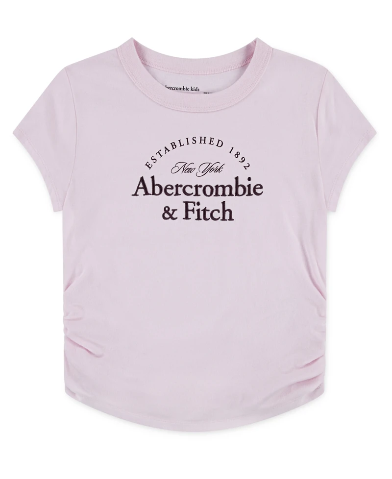 abercrombie kids Girls Anf Heritage Logo Graphic Ruched T-Shirt