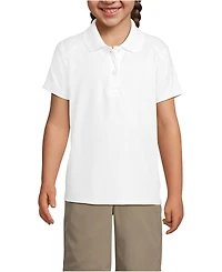 Lands' End Women's Girls Short Sleeve Feminine Fit Rapid Dry Polo Shirt