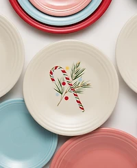 Fiesta Jolly Christmas Candy Cane Classic Rim 9" Luncheon Plate