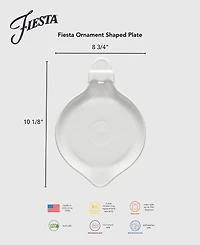 Fiesta Sky Snowflakes 8.75" Ornament Shaped Plate, Exclusively at Macy's