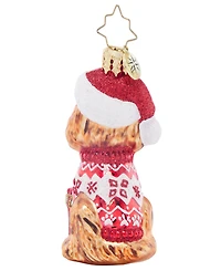 Christopher Radko Festive Furry Friend Gem Ornament