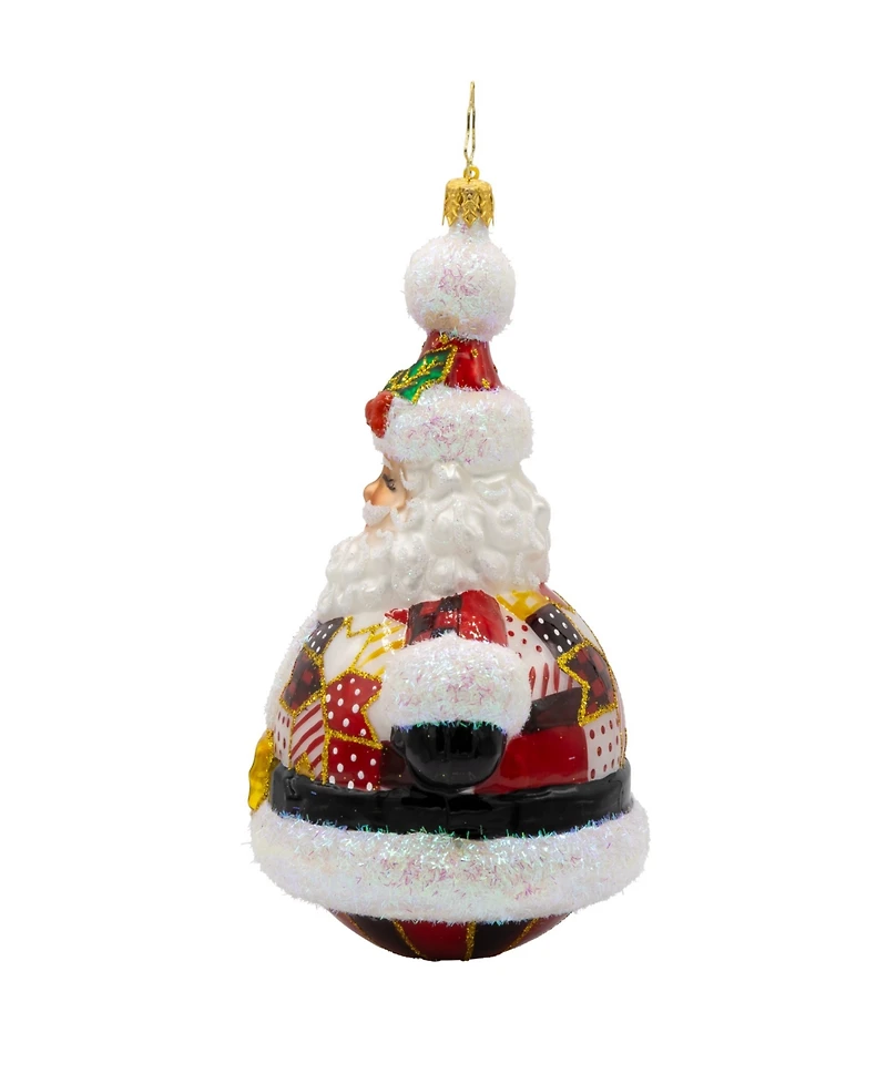 Christopher Radko Quilted Jolly Claus Ornament