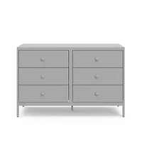 Graco Universal 6 Drawer Dresser - Pebble Gray