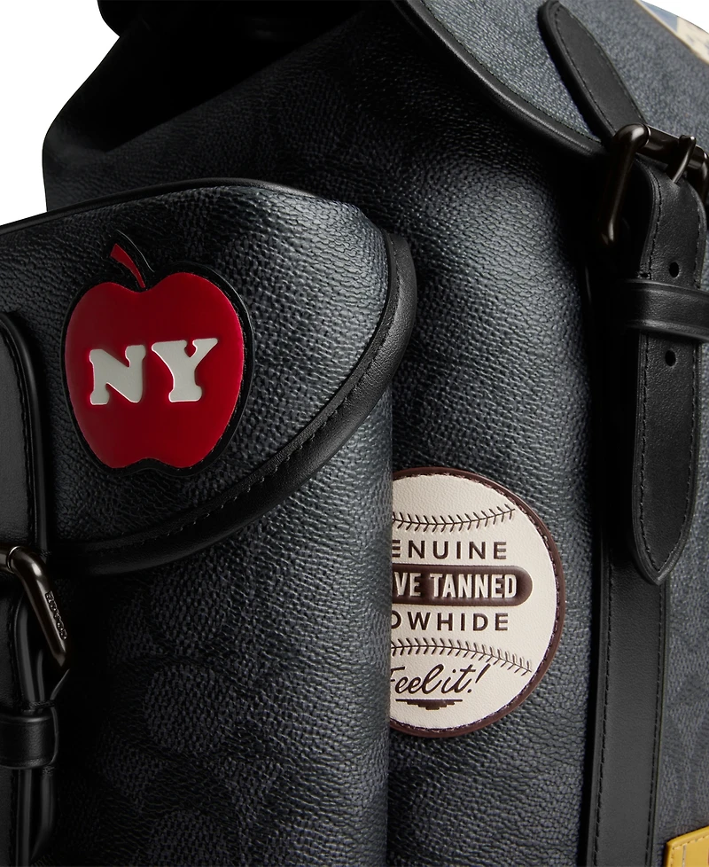 Coach Men's Hitch Signature Canvas with Patches Backpack