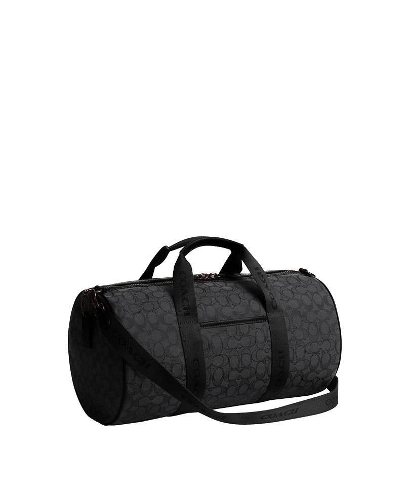 Coach Men's Theo Signature Jacquard Duffle Bag