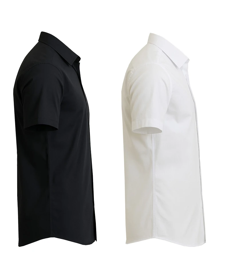Galaxy By Harvic Men's 2-Pack Slim Fit Button-Down Shirt