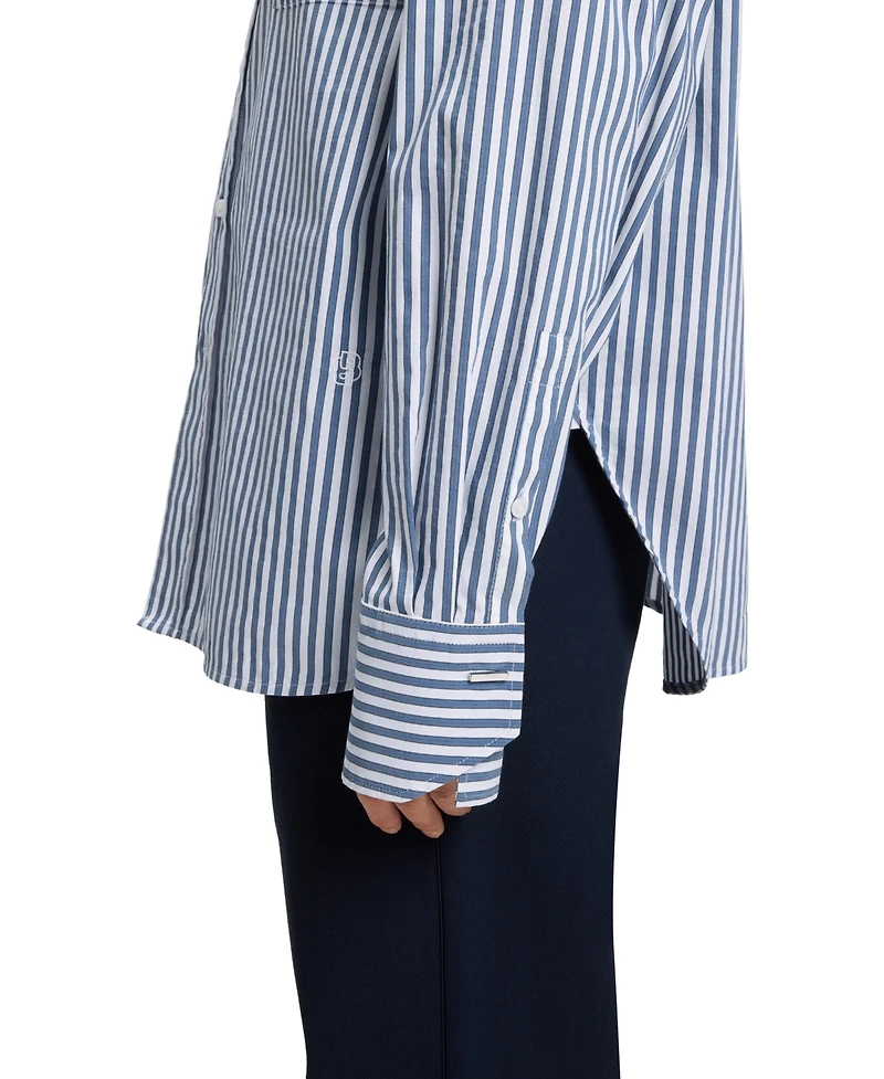 Boss by Hugo Women's Cotton-Blend Striped Blouse