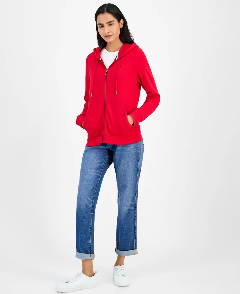 Nautica Jeans Women's Solid Zip-Front Hoodie, Online Only