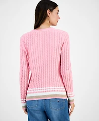 Tommy Hilfiger Women's Cotton Cable Knit Sweater