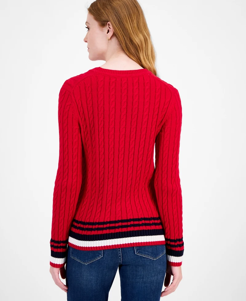 Tommy Hilfiger Women's Cotton Cable Knit Sweater