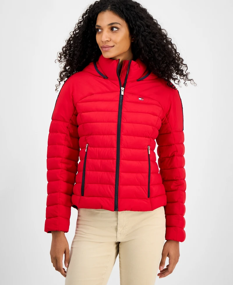 Tommy Hilfiger Women's Hooded Long-Sleeve Puffer Jacket