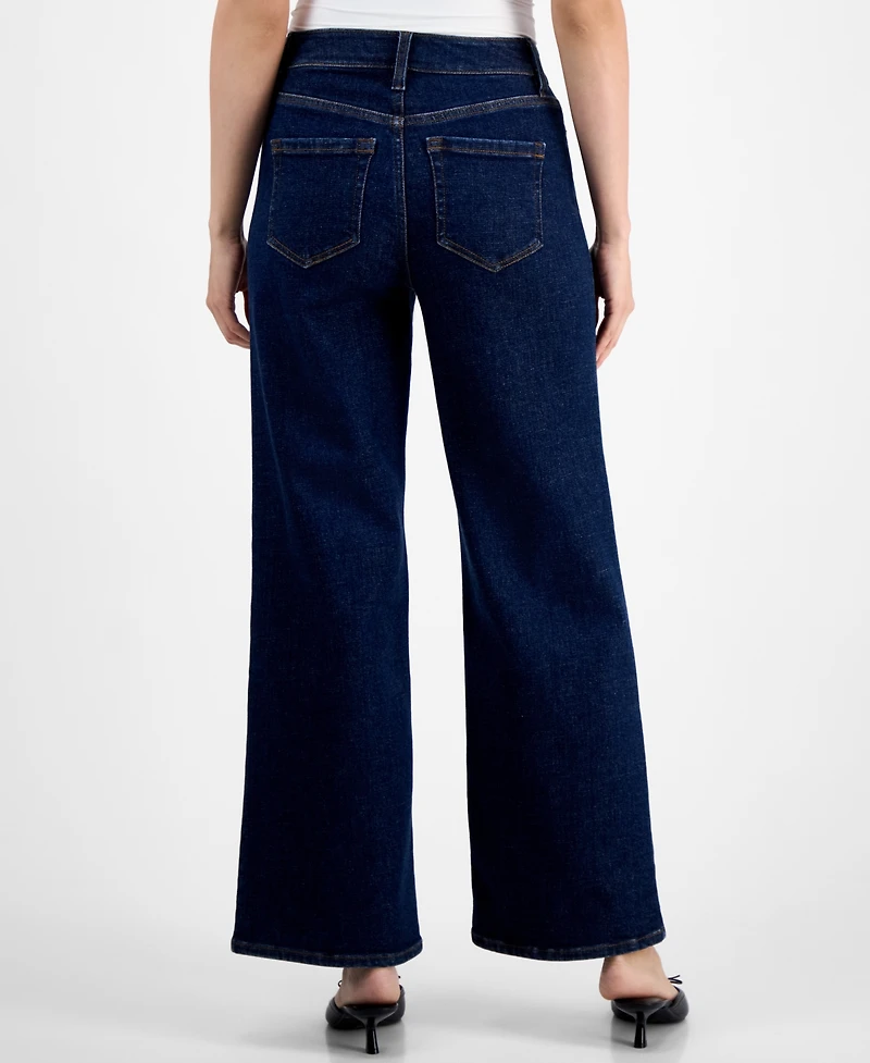 I.n.c. International Concepts Petite High-Rise Wide-Leg Jeans, Macy's Exclusive