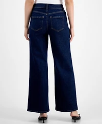 I.n.c. International Concepts Petite High-Rise Wide-Leg Jeans, Macy's Exclusive