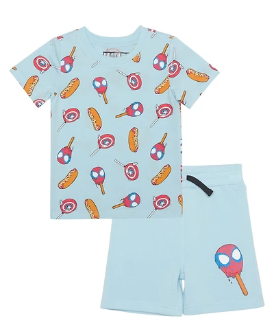 Spider-Man Toddler Boys 2-Piece Crewneck T-Shirt and Shorts Set