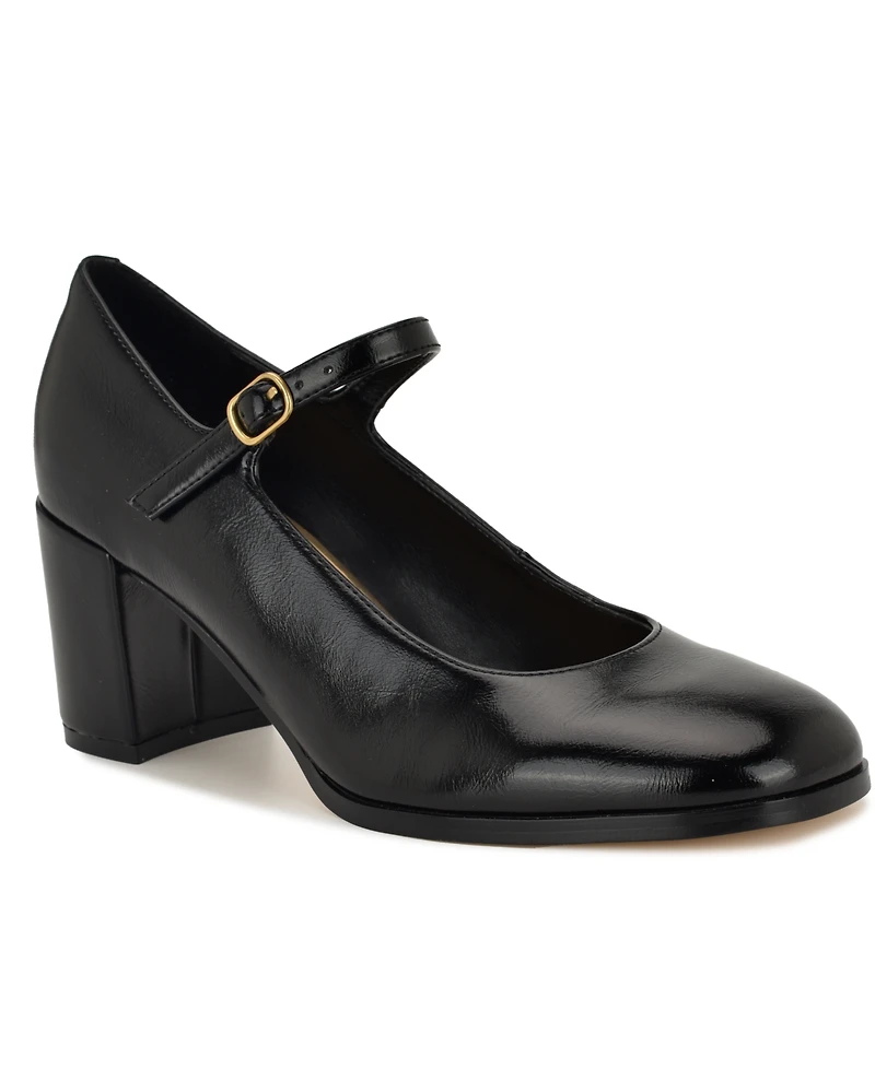 Nine West Women's MaryJ Mary Jane Block Heel Pumps