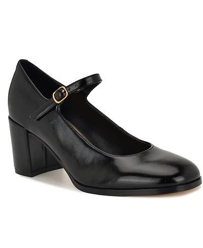 Nine West Women's MaryJ Mary Jane Block Heel Pumps