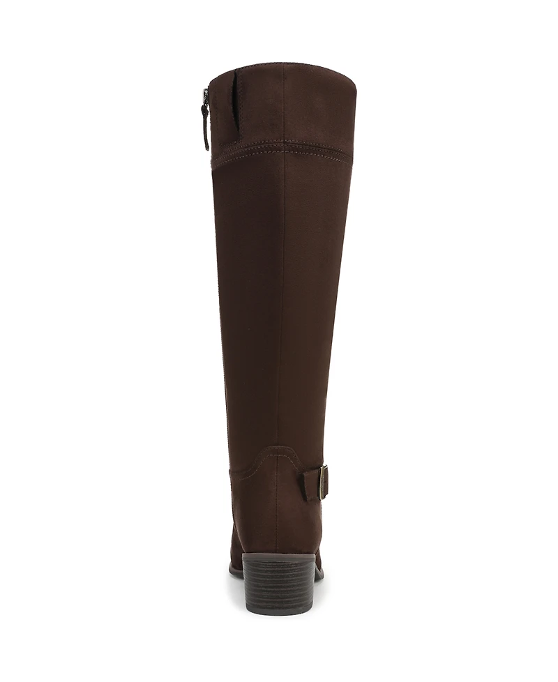 Dr. Scholl's Women's Adeline Wide Calf Block Heel Zip Tall Boots
