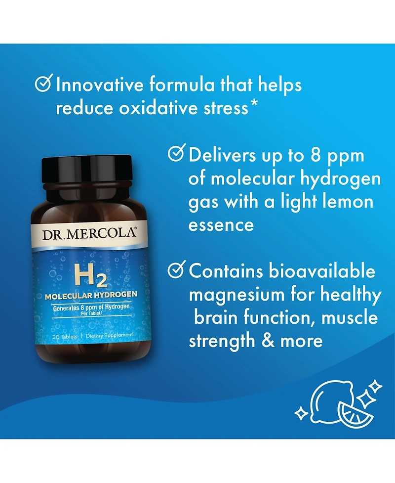Dr. Mercola H2 Molecular Hydrogen, Servings
