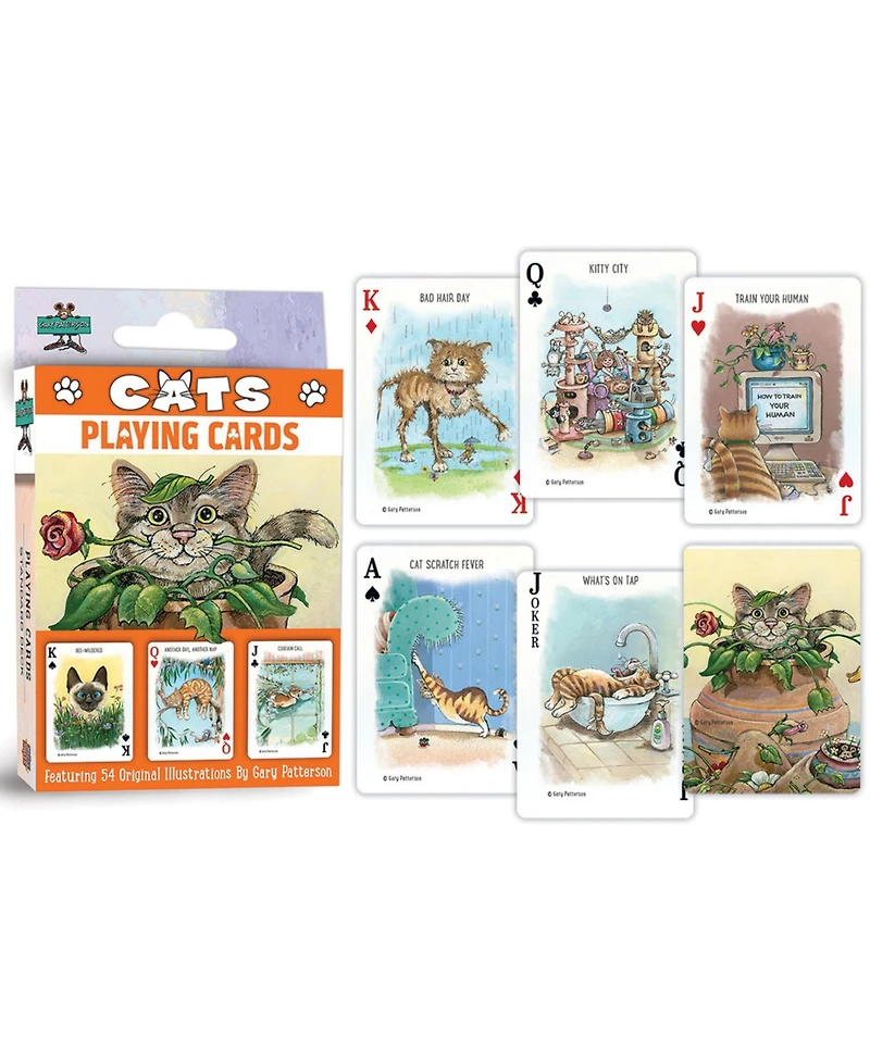 MasterPieces Cats Playing Cards - 54 Card Deck for Adults
