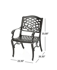 Flynama Outdoor 2 Pieces Aluminium Dining Chairs