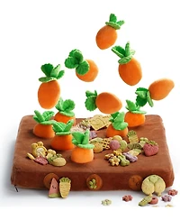 Nocciola 12 Pcs Carrot Squeaky Dog Toys with Puzzle Feeding Carrot Patch