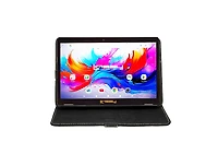 Linsay 10.1" Octa Core 256GB Storage Android 15 Tablet with Leather Case
