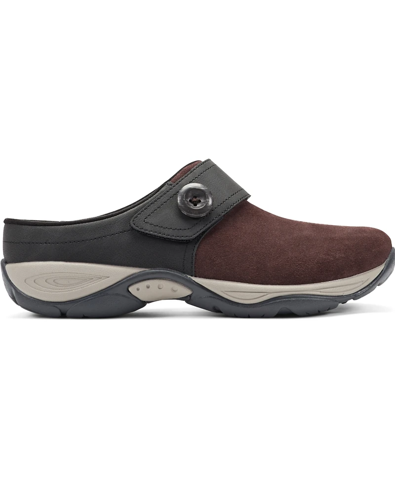 Easy Spirit Women's Edline Button Strap Slip-On Mules