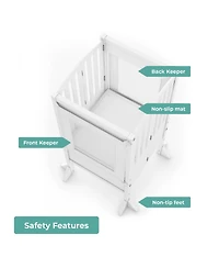 Guidecraft Contemporary Kitchen Helper Step Stool - Walnut: Kids' Adjustable, Foldable Wooden Learning Toddler Tower with Non-Slip Mat