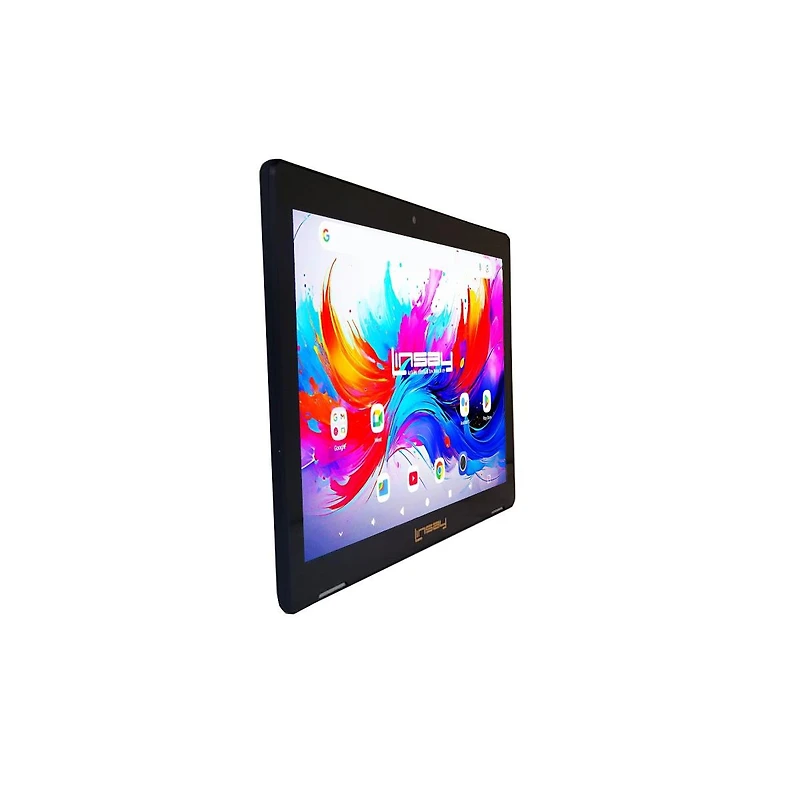 Linsay 10.1" Octa Core 256GB Storage Android 15 Tablet with Pop Holder and Pen Stylus