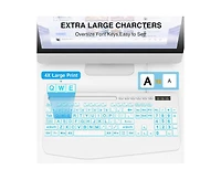 Large Print Backlit Computer Keyboard, Wired Usb with 7-Color Backlight, Easy to Read for Laptop Pc Windows Desktop