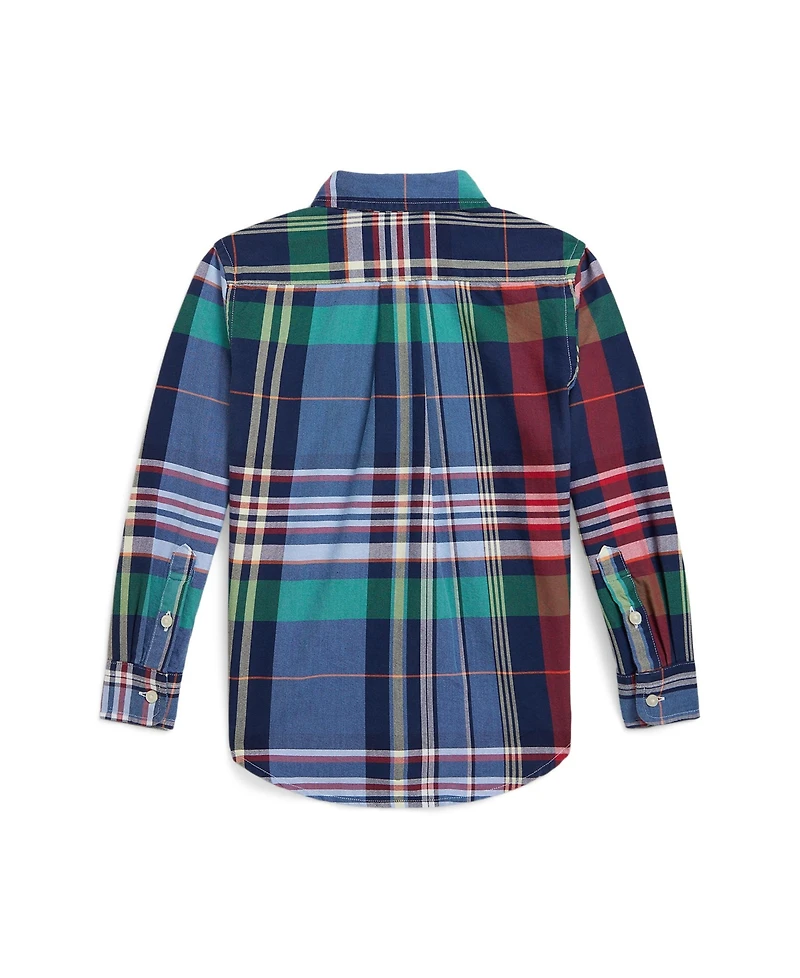 Polo Ralph Lauren Toddler and Little Boys Plaid Oxford Shirt