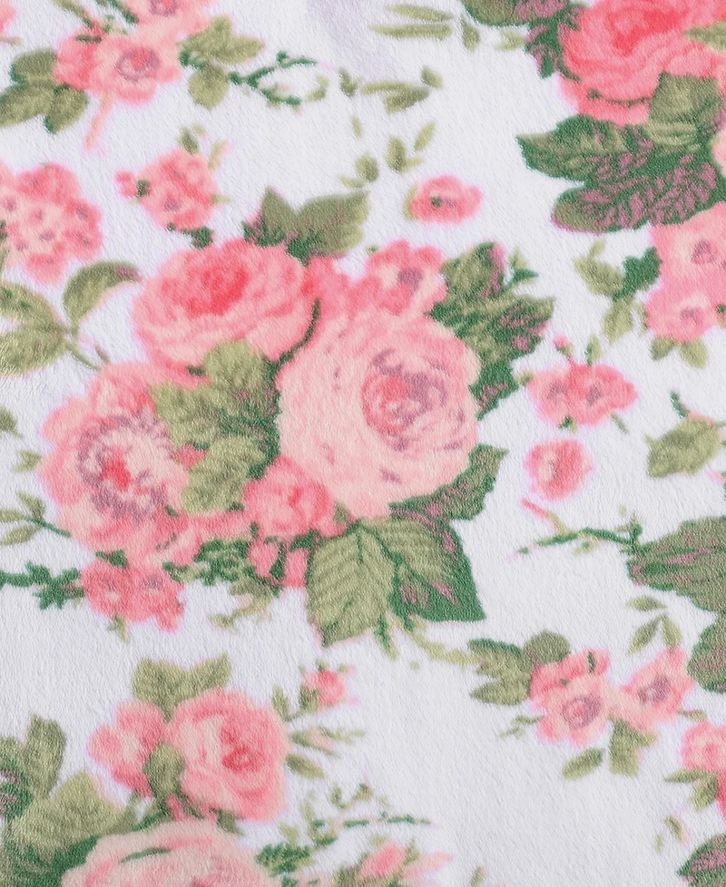 Betsey Johnson Vintage Floral Plush 4-Pc. Comforter Set, Twin