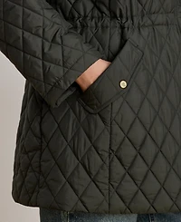 Lauren Ralph Plus Hooded Quilted Anorak Coat