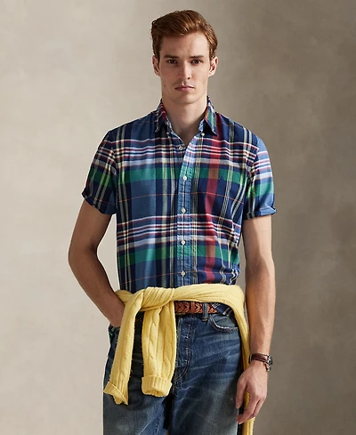 Polo Ralph Lauren Men's Classic-Fit Yarn-Dyed Plaid Cotton Oxford Button-Down Shirt