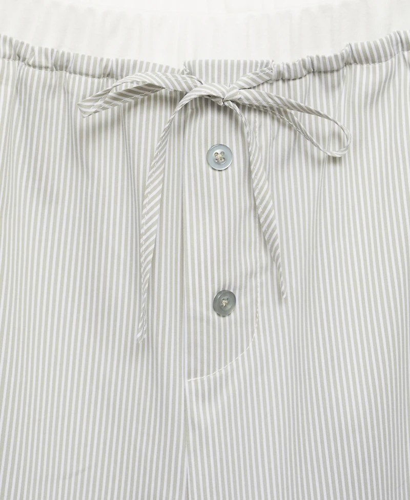 Mango Women's Elastic Detail Striped Pajama Pants
