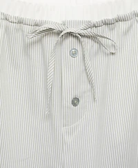 Mango Women's Elastic Detail Striped Pajama Pants