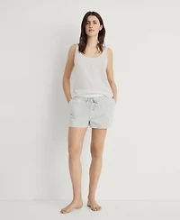 Mango Women's Elasticated Detail Striped Pajama Shorts